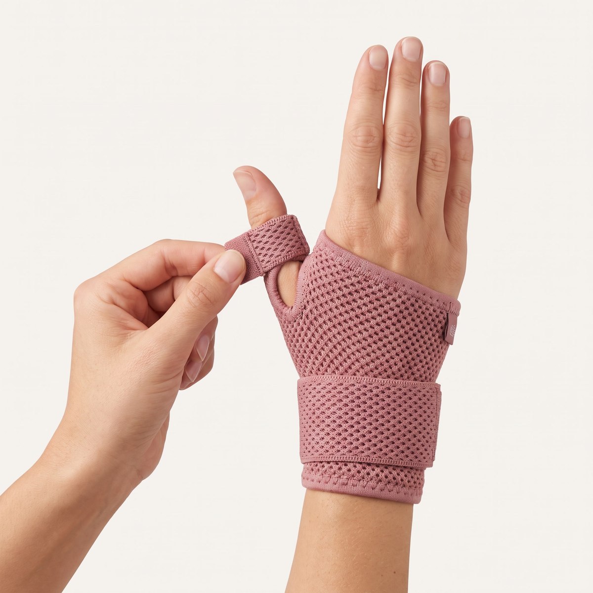 Der Daumengurt wird geschlossen